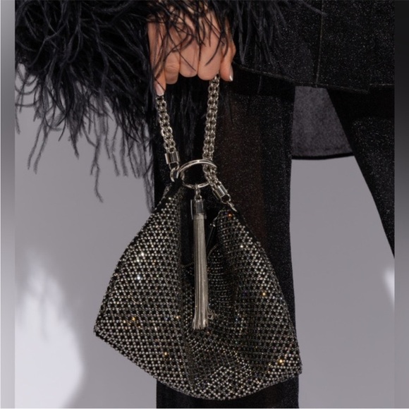 Jimmy Choo Black Suede Clutch Bag with Diamond Motif and Crystal Hotfix $2,475 - Picture 4 of 14